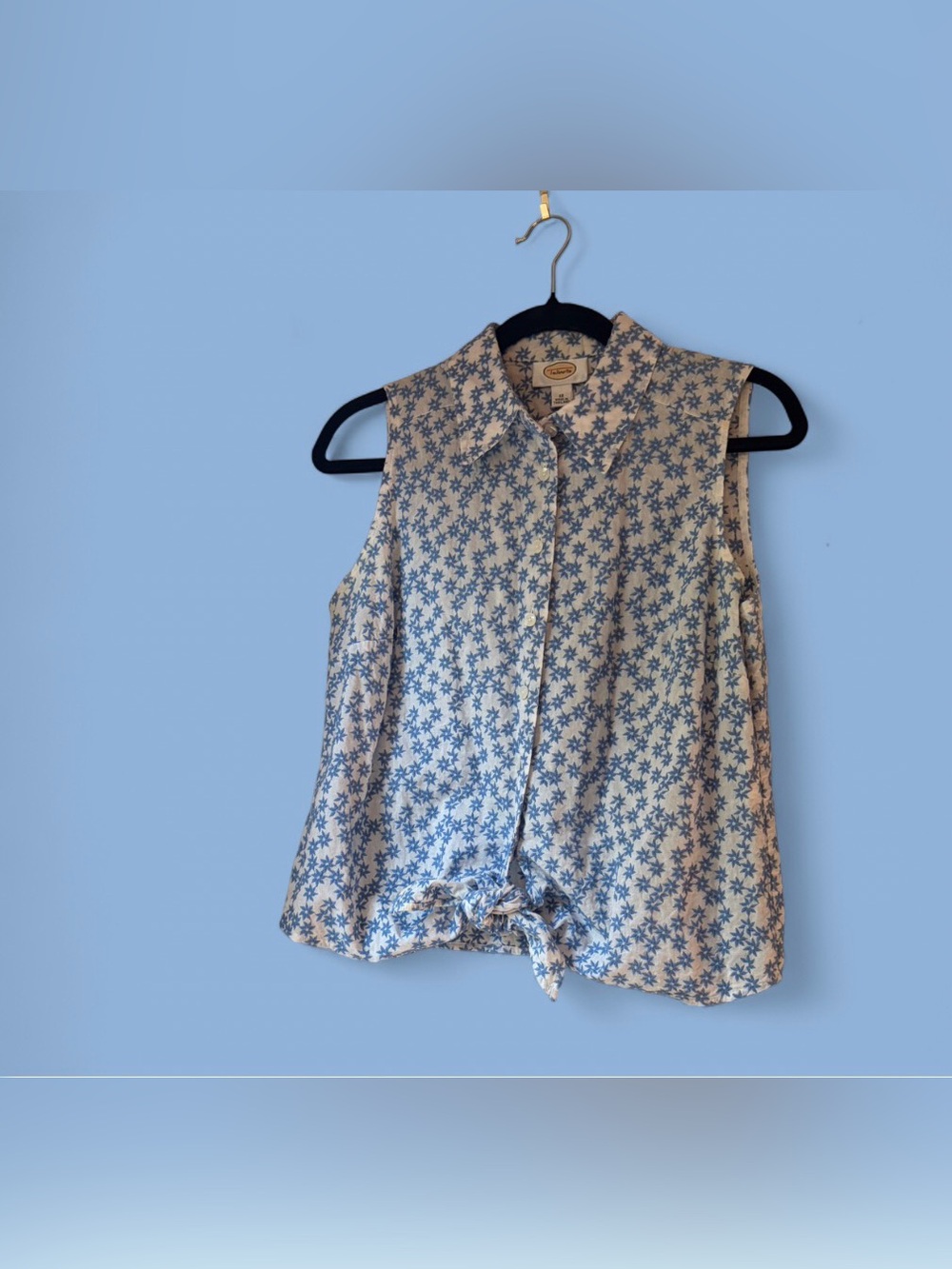 Vintage 90’s retro floral eyelet sleeveless tank